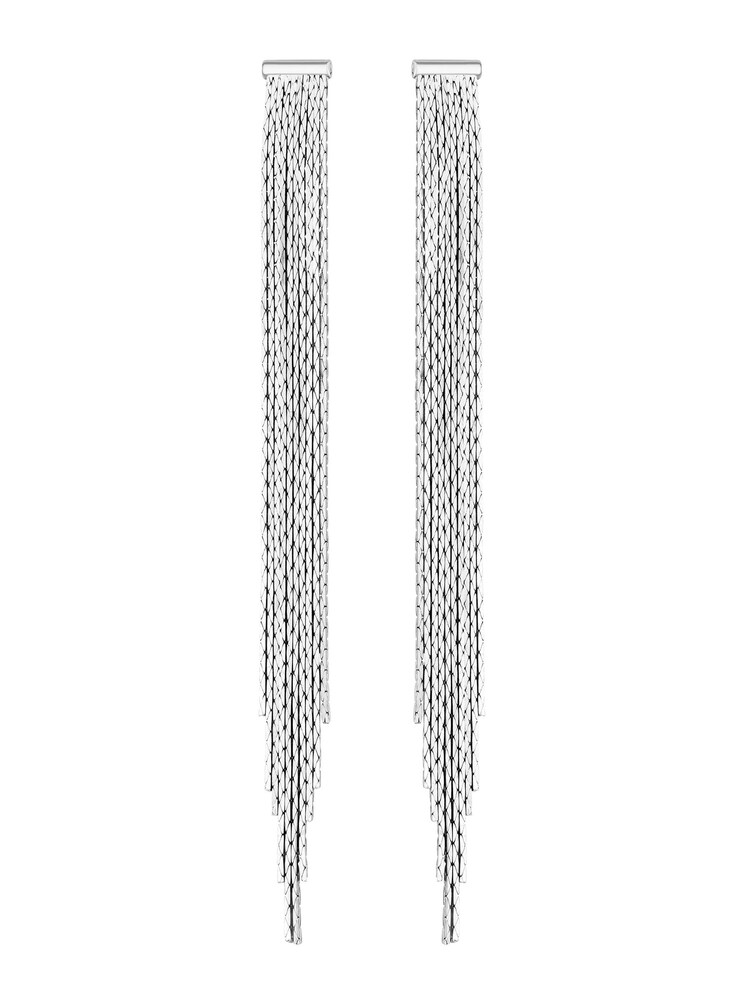 Lipsy Jewellery Silver Statement Snake Earrings - Image 1 of 3