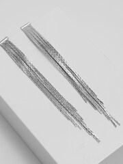 Lipsy Jewellery Silver Statement Snake Earrings - Image 3 of 3