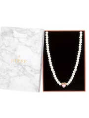 Gargantilla con diseño de corazón con perlas en caja de regalo de Lipsy Jewellery - Imagen 5 de 5