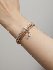 Lipsy Jewellery White Mesh Celestial 3 Pack Bracelets - Gift Boxed - Image 5 of 5