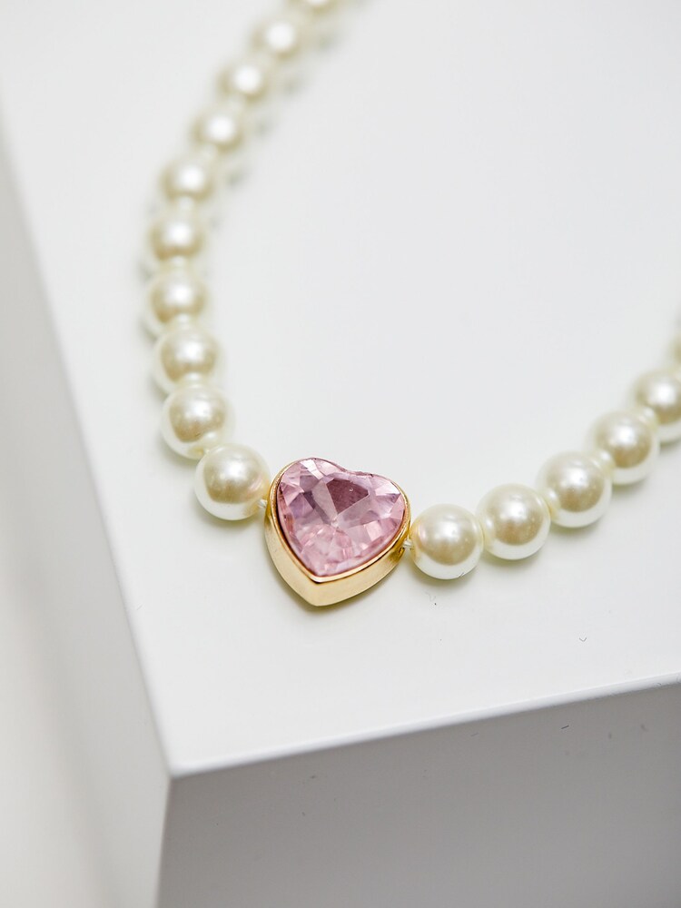 Lipsy Jewellery Gold Tone Pearl Heart Gift Boxed Bracelet - Image 2 of 4 Lipsy Jewellery Gold Tone Pearl Heart Gift Boxed Bracelet - Image 2 of 4