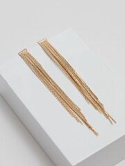 Lipsy Jewellery Gold Statement Snake Earrings - Image 2 of 3