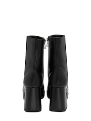 Ravel Black Block-Heel Zip-Up Ankle Boots - Image 3 of 4