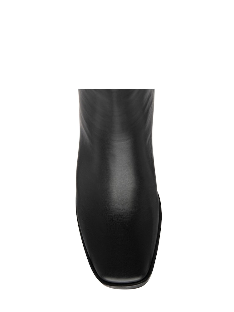 Ravel Black Block-Heel Zip-Up Ankle Boots - Image 4 of 4