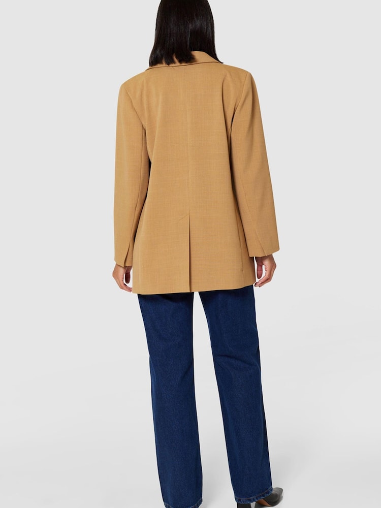 Closet London Brown Oversized Tailored Single Breasted Blazer - Image 2 of 4
