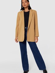 Closet London Brown Oversized Tailored Single Breasted Blazer - Image 3 of 4