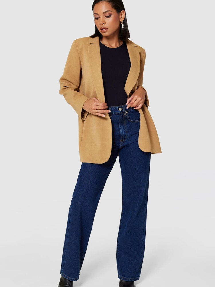 Closet London Brown Oversized Tailored Single Breasted Blazer - Image 4 of 4