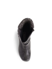 Pavers Grey Knitted Cuff Buckle Slouch Mid-Calf Boots - Image 5 of 5
