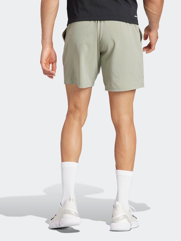 adidas Grey Club Tennis Stretch Woven Shorts - Image 2 of 5