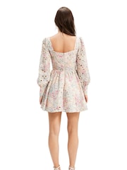 Bardot Pink Lila Flounce Broderie Dress - Image 2 of 6