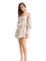 Bardot Pink Lila Flounce Broderie Dress - Image 6 of 6
