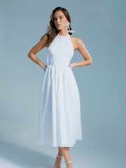 Bardot White Kylen Poplin Midi Dress - Image 1 of 6