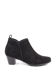 Pavers Heeled Short Black Ankle Boots - Image 1 of 5