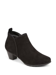 Pavers Heeled Short Black Ankle Boots - Image 2 of 5