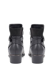 Pavers Buckle Detail Black Ankle Boots - Slika 3 iz 5