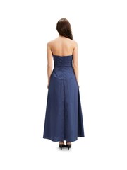 Vestido largo de popelina con escote bardot Lora - Imagen 4 de 6