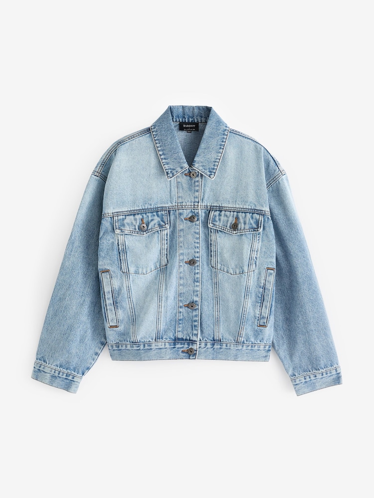 Bardot Blue Relaxed Denim Jacket - Image 6 of 6