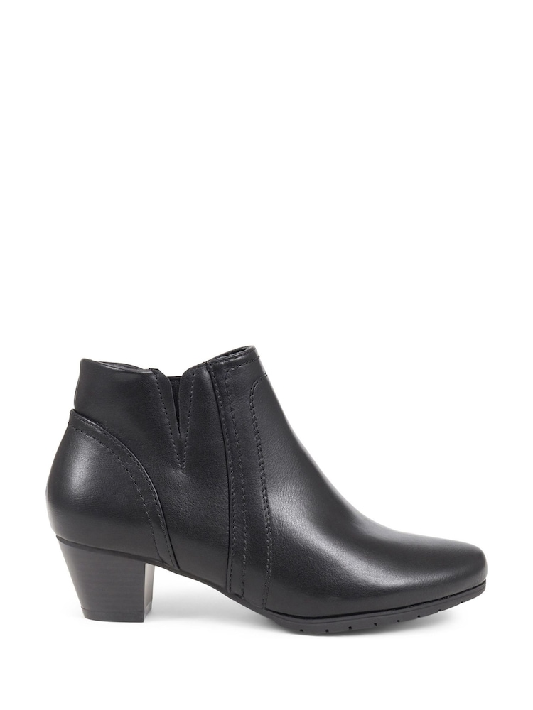 Pavers Low Heel Black Ankle Boots - Image 1 of 5