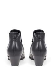 Pavers Low Heel Black Ankle Boots - Image 3 of 5