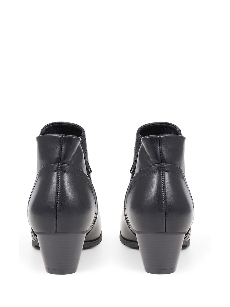 Pavers Low Heel Black Ankle Boots - Image 3 of 5
