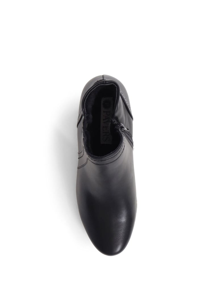 Pavers Low Heel Black Ankle Boots - Image 4 of 5