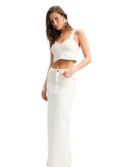 Bardot White Evianna Denim Maxi Skirt - Image 6 of 6