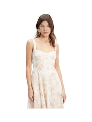 Bardot Yellow Lilah Corset Midi Dress - Image 4 of 6