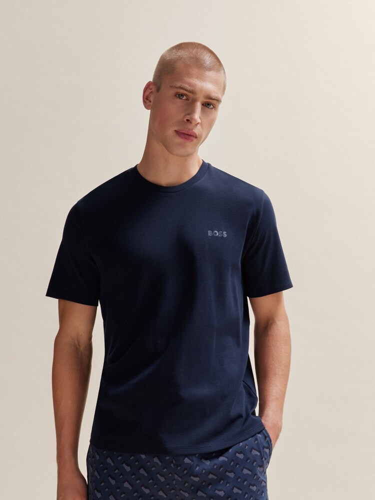 BOSS Blue Logo Print Cotton Pyjamas Gift Box Set - Image 1 of 4