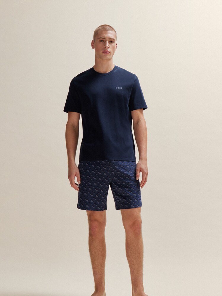 BOSS Blue Logo Print Cotton Pyjamas Gift Box Set - Image 2 of 4
