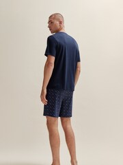BOSS Blue Logo Print Cotton Pyjamas Gift Box Set - Image 3 of 4