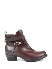 Pavers Brown Pavers Casual Heeled Ankle Black Boots - Image 1 of 5