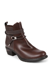Pavers Brown Pavers Casual Heeled Ankle Black Boots - Image 2 of 5