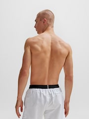 BOSS White Contrast-logo Swim Shorts In Recycled Material - Image 2 of 3