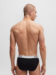 BOSS Green/Black/Black Stretch-Cotton Logo Waistband Boxer Briefs 3 Pack - Image 7 of 7
