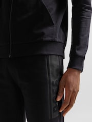 BOSS Black French Terry Logo Print Cuffed Joggers - Image 4 of 5