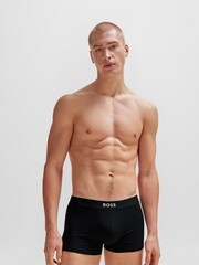 BOSS Black Two-Pack of Stretch-Cotton Trunks With Logo Waistbands - Image 2 of 6