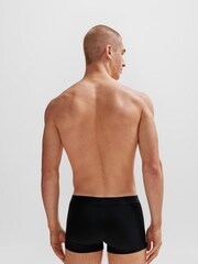BOSS Black Two-Pack of Stretch-Cotton Trunks With Logo Waistbands - Image 3 of 6
