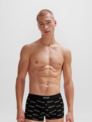 BOSS Black Two-Pack of Stretch-Cotton Trunks With Logo Waistbands - Image 4 of 6