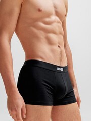 BOSS Black Two-Pack of Stretch-Cotton Trunks With Logo Waistbands - Image 5 of 6