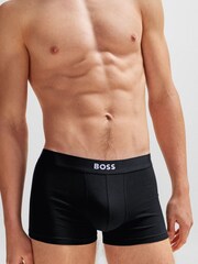 BOSS Black Two-Pack of Stretch-Cotton Trunks With Logo Waistbands - Image 6 of 6