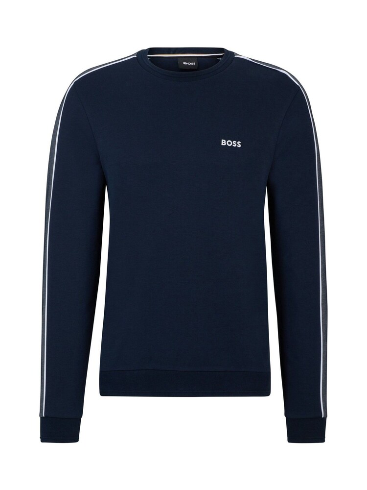 BOSS Blue Contrast Panel Logo Jersey Sweatshirt - Image 5 of 5 BOSS Blue Contrast Panel Logo Jersey Sweatshirt - Image 5 of 5