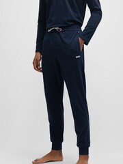 BOSS Blue Stretch Cotton Lounge Bottoms - Image 1 of 5