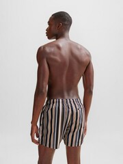 BOSS Black Striped Swim Shorts - Image 2 of 4