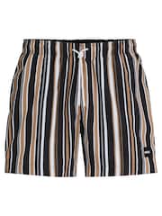 BOSS Black Striped Swim Shorts - Image 4 of 4