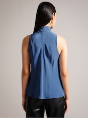Ted Baker Black Immiie Sleeveless Pussybow Blouse - Image 2 of 7