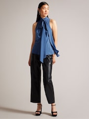 Ted Baker Black Immiie Sleeveless Pussybow Blouse - Image 3 of 7