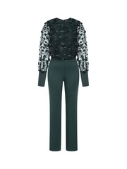 Hot Squash Green Ponte Jumpsuit with Blouson Sleeves - Image 4 of 4