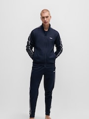 BOSS Dark Blue Contast Trim Logo Joggers - Image 3 of 5