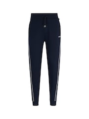 BOSS Dark Blue Contast Trim Logo Joggers - Image 5 of 5
