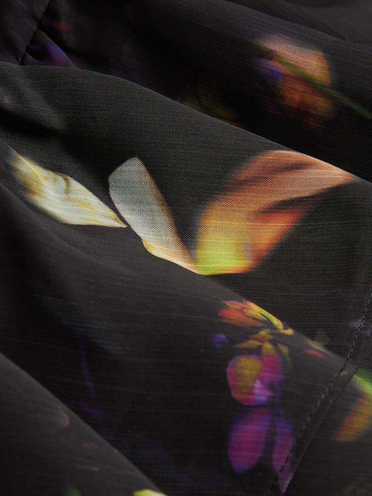 Ted Baker Nikaii Ruffle Asymmetric Mini Black Dress - Image 7 of 7